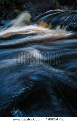 Waterfall on the Tohmajoki River. Republic of Karelia, Russia, Ruskeala.