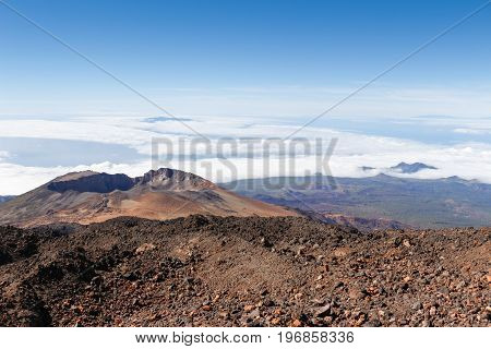 View of the pico vejo, close to teide in tenerife