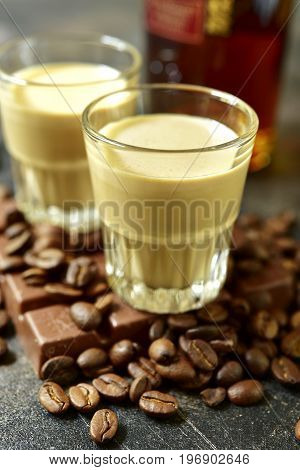 Homemade Chocolate Coffee Cream Liquor.