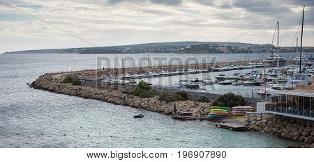 Panorama over the port of Portals Nous Mallorca