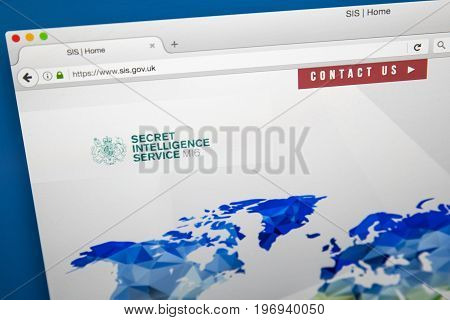 LONDON UK - JUNE 8TH 2017: The homepage of the official website for the MI6 Secret Intelligence Service on 8th June 2017.