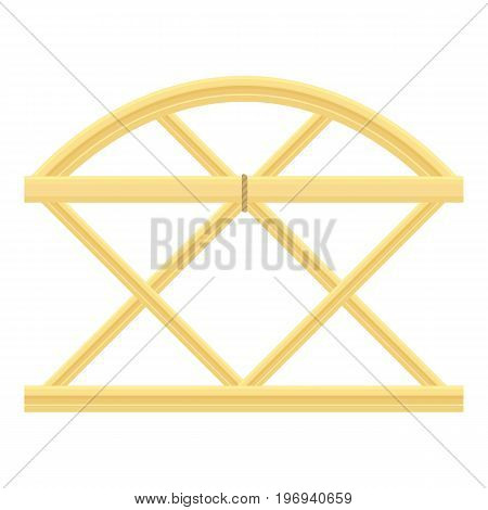 Trellis fence icon. Cartoon illustration of trellis fence vector icon for web on white background