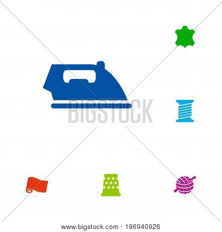 Collection Of Roll, Skin, Spool And Other Elements.  Set Of 6 Stitch Icons Set.