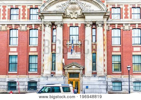 Montreal, Canada - May 26, 2017: Ecole Des Beaux-arts Famous Art School Exterior In City In Quebec R