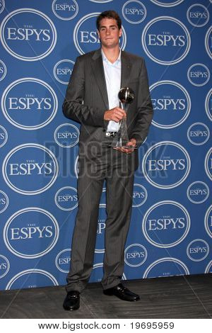 LOS ANGELES - JUL 14:  Tennis Player John Isner  in the Press Room of the 2010 ESPY Awards at Nokia Theater - LA Live on July14, 2010 in Los Angeles, CA ....