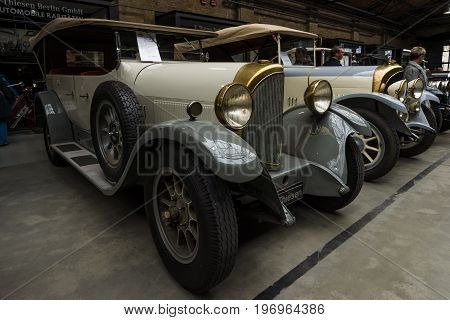 BERLIN - MAY 10 2015: Vintage car of the German manufacturer NAG D4 10/45 Phaeton. 28th Berlin-Brandenburg Oldtimer Day