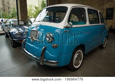 BERLIN - MAY 10 2015: Mini MPV (multi-purpose vehicle) Fiat 600 Multipla. 28th Berlin-Brandenburg Oldtimer Day