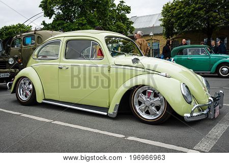BERLIN - MAY 10 2015: Custom version of the classic car Volkswagen Beetle. 28th Berlin-Brandenburg Oldtimer Day