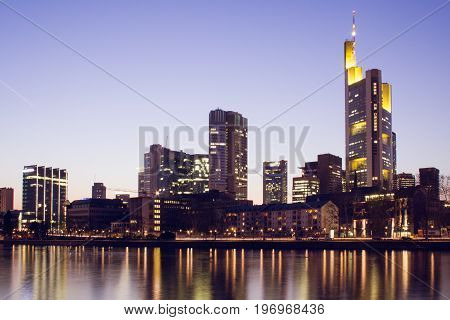The Skyline of the city Frankfurt am Main