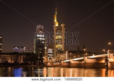 The Skyline of the city Frankfurt am Main