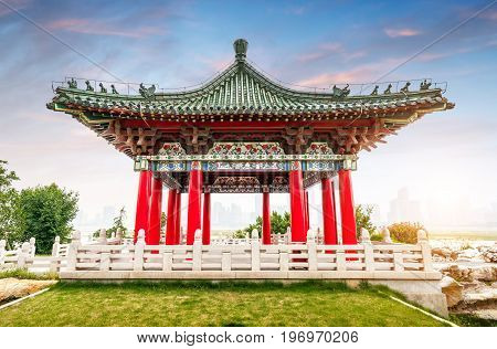 Tengwang PavilionNanchangtraditional ancient Chinese architecture made of wood.