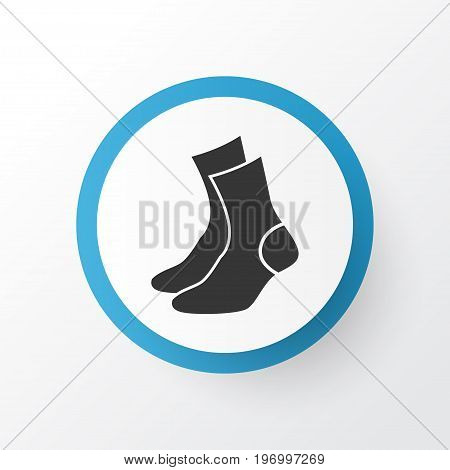 Premium Quality Isolated Half-Hose Element In Trendy Style.  Socks Icon Symbol.