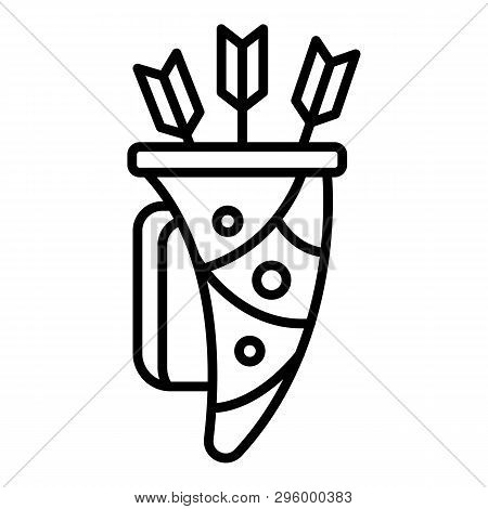 Arrow Basket Icon. Outline Arrow Basket Vector Icon For Web Design Isolated On White Background