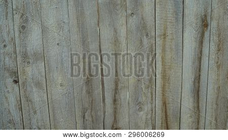 Background Of Flaky Wood. Wooden Panels With Aged Flaky Surface