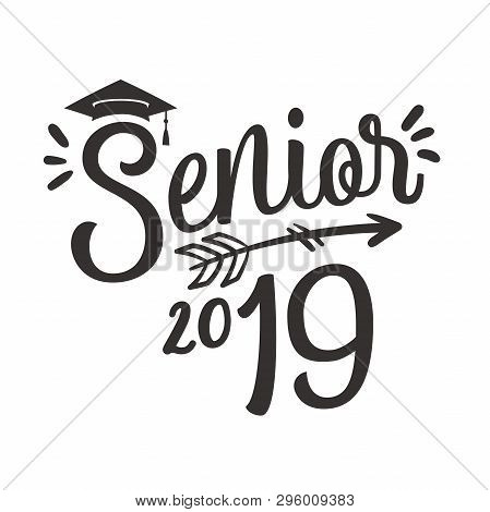 Class Of 2019 Congratulations Graduate Typography W Cap