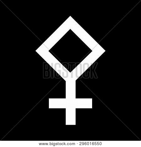 Illustration Of Astrology Pallas Sign On Dark Background