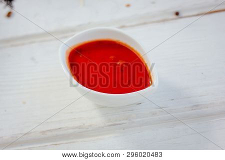 Red Tomato Sauce Like Salsa Or Chatni, Great Image For Your Needs.