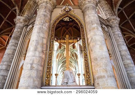 Interiors Of Saint Michael Cathedral, Ghent, Belgium