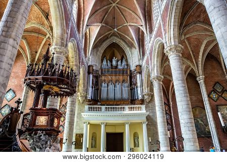 Interiors Of Saint Michael Cathedral, Ghent, Belgium
