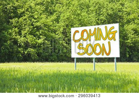 Advertising Billboard With Written 