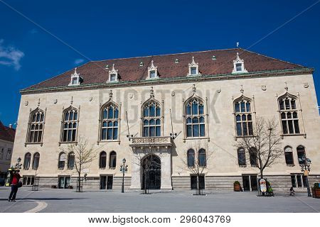 Budapest, Hungary - April, 2018: Ministry Of Finance At Buda Castle District In A Beautiful Early Sp