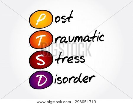 Ptsd - Posttraumatic Stress Disorder, Acronym Concept Background