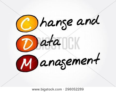 Cdm - Change And Data Management Acronym, Business Concept Background