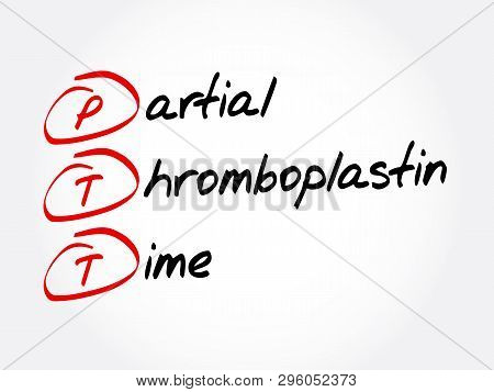 Ptt - Partial Thromboplastin Time Acronym, Concept Background