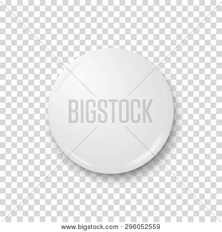 Realistic Pin Badge Isolated On Transparent Background. Graphic Design Element For Slogans, Sale Ann