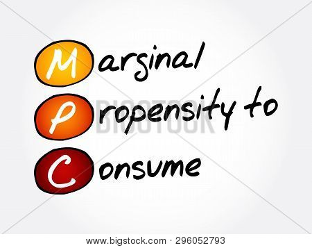 Mpc - Marginal Propensity To Consume Acronym, Business Concept Background
