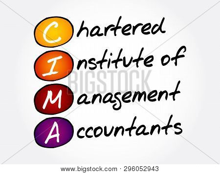 Cima - Chartered Institute Of Management Accountants Acronym, Business Concept Background