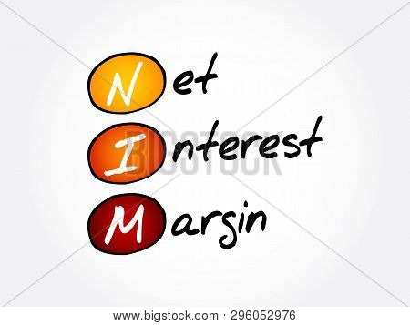 Nim - Net Interest Margin Acronym, Business Concept Background