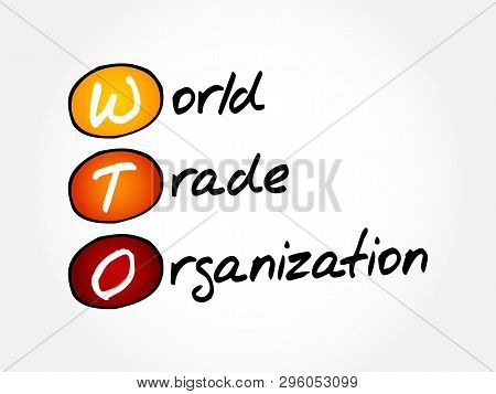 Wto - World Trade Organization Acronym, Business Concept Background