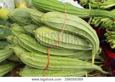 Luffa Acutangula For Cooking At Street Food