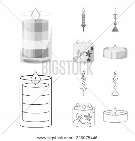 Vector Design Of Relaxation And Flame Icon. Set Of Relaxation And Wax Stock Vector Illustration.
