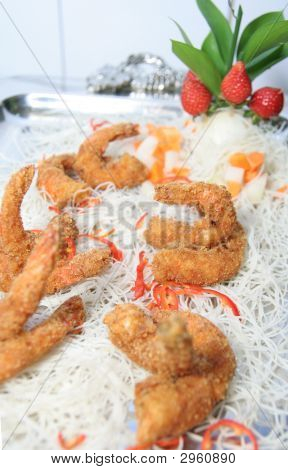 Crevettes frites