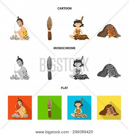 Isolated Object Of Evolution  And Prehistory Icon. Collection Of Evolution  And Development  Stock V