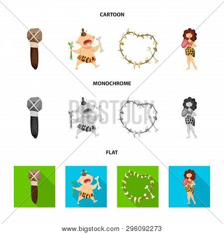 Vector Design Of Evolution  And Prehistory Sign. Set Of Evolution  And Development  Stock Symbol For