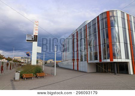 Jonkoping, Sweden - August 25, 2018: Culture House Spira (kulturhuset Spira) In Jonkoping, Sweden. T