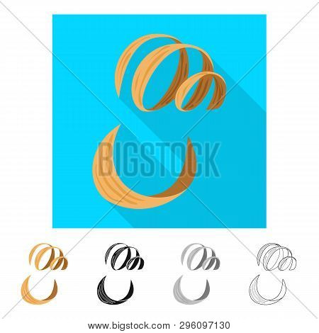 Isolated Object Of Timber And Sawdust Symbol. Collection Of Timber And Cut Stock Vector Illustration