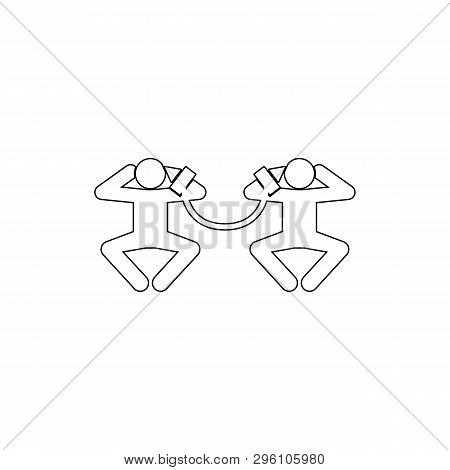 Prisoner, War, Soldier Outline Icon. Can Be Used For Web, Logo, Mobile App, Ui, Ux