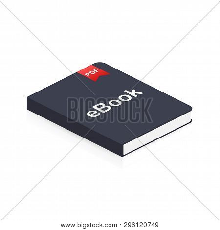 Download Book. E-book Marketing, Content Marketing, Ebook Download. Vector Stock Illustration.
