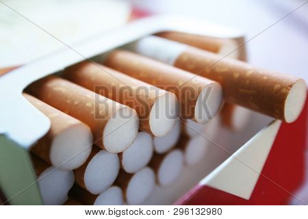Cigarettes Close Up High Quality Stock Photo