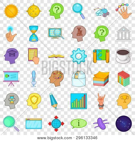 Bisuness Storm Icons Set. Cartoon Style Of 36 Bisuness Storm Icons For Web For Any Design