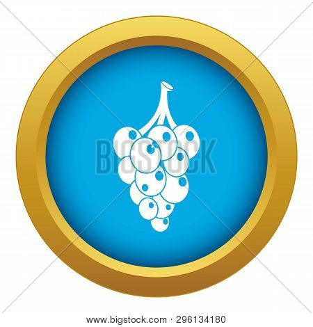 Grape Icon Blue Isolated On White Background For Any Design