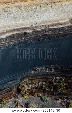 stratum of Earth crust in cross-section, abstract background