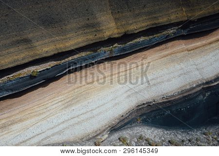 stratum of Earth crust in cross-section, abstract background