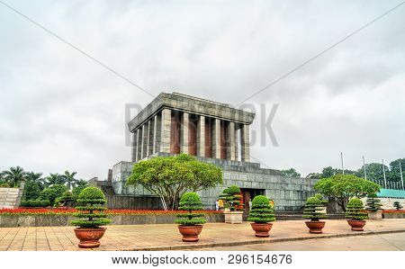 Ho Chi Minh Mausoleum On Ba Dinh Square In Hanoi, Vietnam