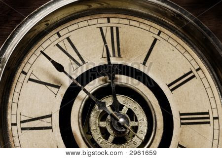 Volto di vecchio orologio del nonno