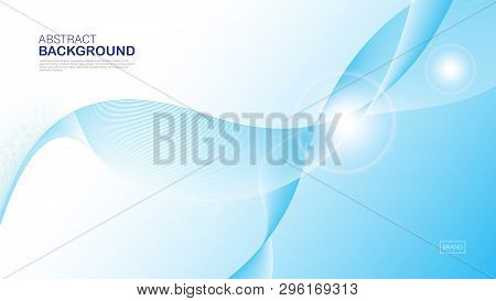 Blue Wave Background, Abstract Texture, Cover Design, Geometric Vector, Graphic, Minimal, Flyer Temp